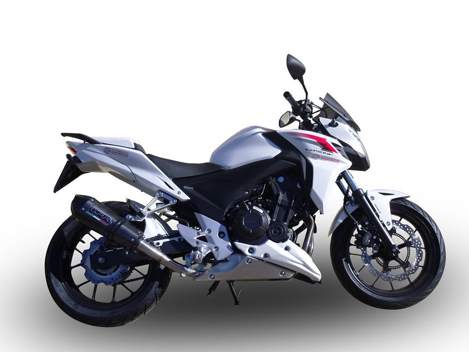 GPR Exhaust System Honda CB500F 2019-2020, GP Evo4 Poppy, Slip-on Exhaust Including Removable DB Killer and Link Pipe