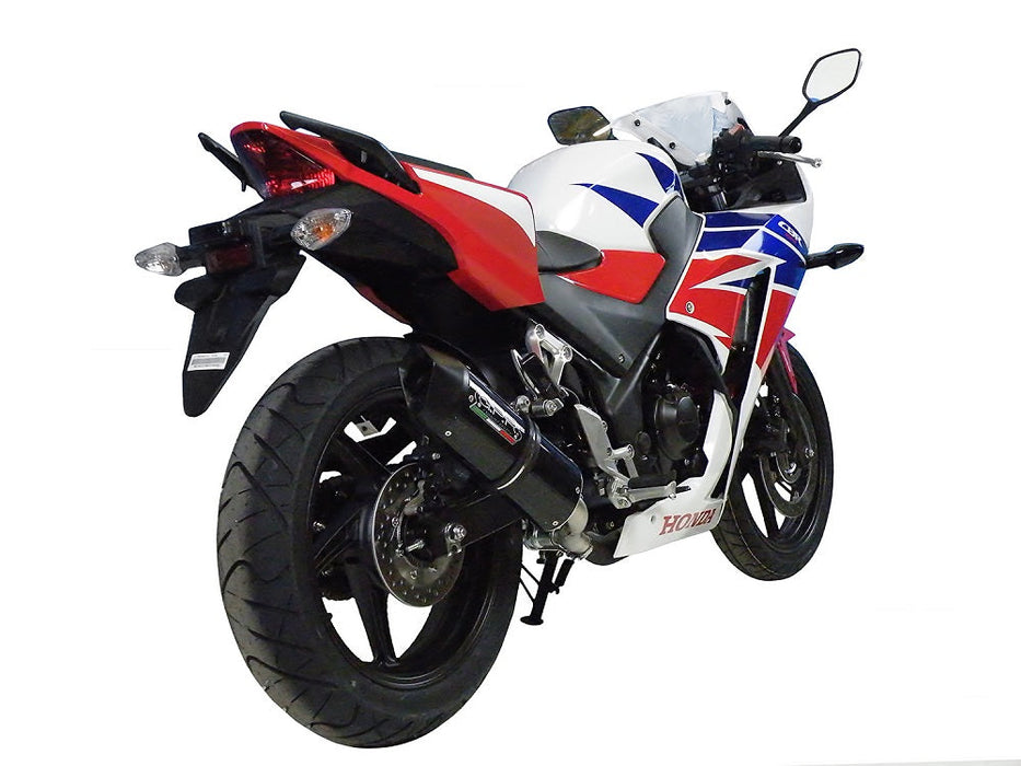 GPR Exhaust System Honda CBR300R 2014-2016, Furore Nero, Slip-on Exhaust Including Removable DB Killer and Link Pipe