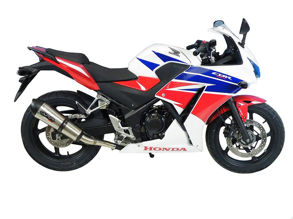 GPR Exhaust System Honda CBR300R 2014-2016, Gpe Ann. titanium, Slip-on Exhaust Including Removable DB Killer and Link Pipe