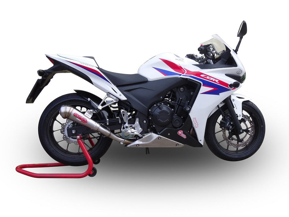 GPR Exhaust System Honda CBR500R 2012-2016, Powercone Evo, Slip-on Exhaust Including Removable DB Killer and Link Pipe