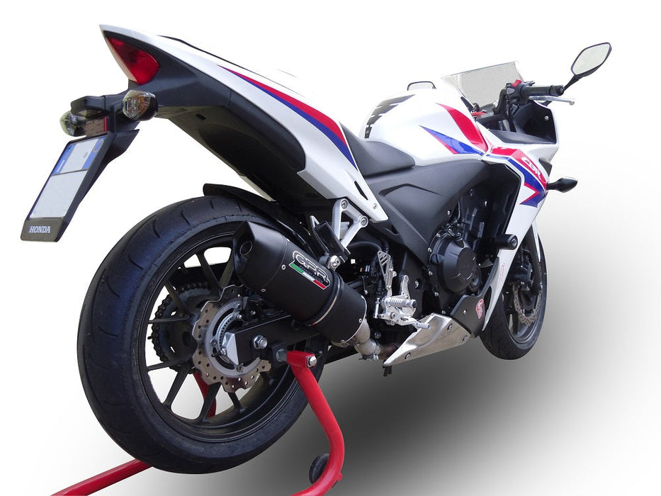 GPR Exhaust System Honda CBR500R 2012-2016, Furore Nero, Slip-on Exhaust Including Removable DB Killer and Link Pipe