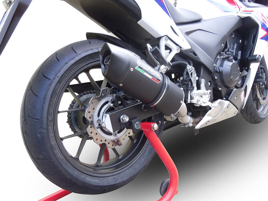 GPR Exhaust System Honda CBR500R 2012-2016, Furore Nero, Slip-on Exhaust Including Removable DB Killer and Link Pipe