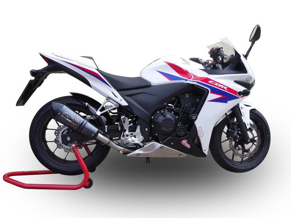 GPR Exhaust System Honda CBR500R 2012-2016, Gpe Ann. Poppy, Slip-on Exhaust Including Removable DB Killer and Link Pipe