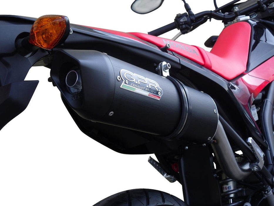 GPR Exhaust System Honda CRF250M 2013-2016, Furore Nero, Full System Exhaust, Including Removable DB Killer