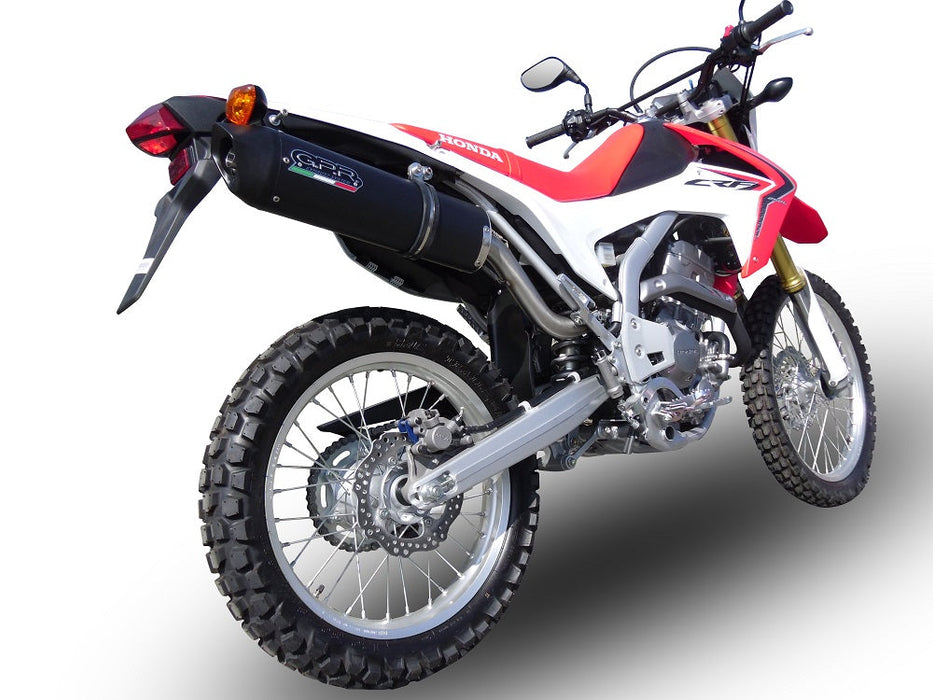 GPR Exhaust System Honda CRF250L / Rally 2017-2020, Furore Evo4 Nero, Slip-on Exhaust Including Link Pipe and Removable DB Killer