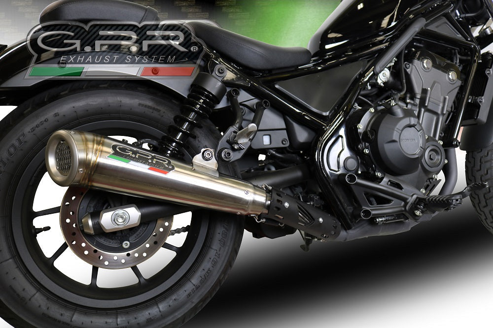 GPR Exhaust System Honda CMX500 Rebel 2018-2020, Powercone Evo, Slip-on Exhaust Including Removable DB Killer and Link Pipe