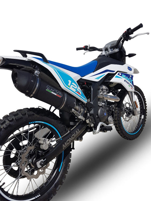 GPR Exhaust System F.B. Mondial Smx 125 Enduro 2021-2023, Furore Nero, Slip-on Exhaust Including Link Pipe and Removable DB Killer
