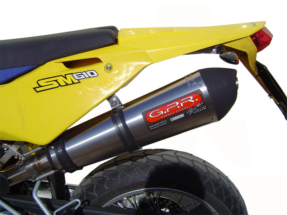 GPR Exhaust System Husqvarna TE 610 E - SM 610 2007-2009, Gpe Ann. titanium, Slip-on Exhaust Including Removable DB Killer and Link Pipe