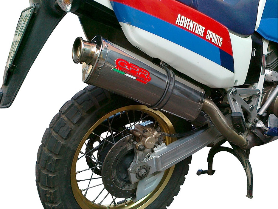 GPR Exhaust System Honda Africa Twin NXR - XRV 750 Rd04 1990-1992, Trioval, Slip-on Exhaust Including Removable DB Killer and Link Pipe