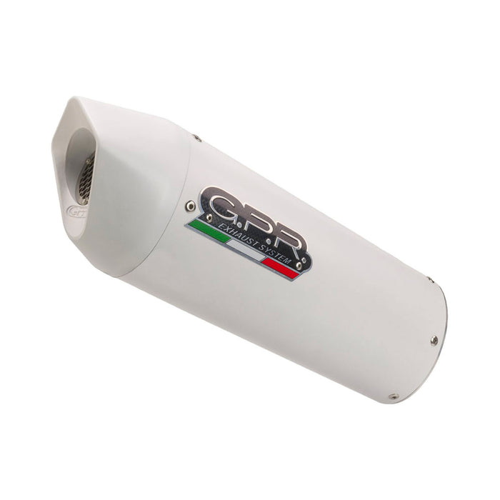 GPR Exhaust System Malaguti XSM 125 Supermoto 2018-2020, Albus Ceramic, Slip-on Exhaust Including Link Pipe and Removable DB Killer