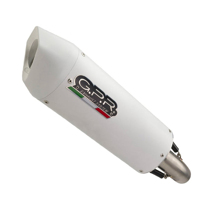 GPR Exhaust System Malaguti XSM 125 Supermoto 2018-2020, Albus Ceramic, Slip-on Exhaust Including Link Pipe and Removable DB Killer