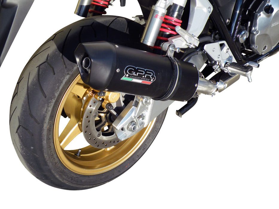 GPR Exhaust System Honda CB1300 2003-2012, Furore Nero, Slip-on Exhaust Including Removable DB Killer and Link Pipe