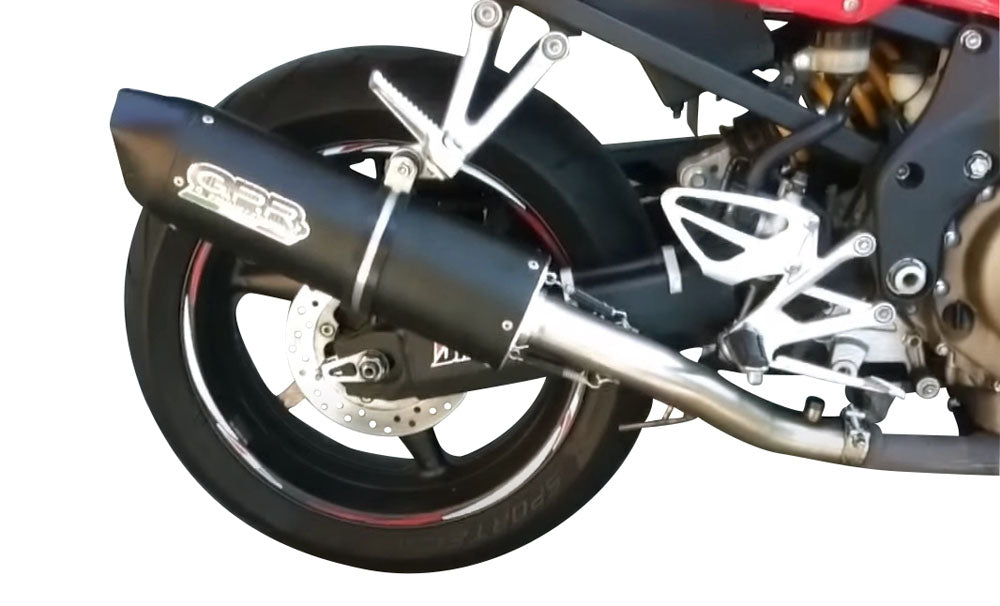 GPR Exhaust System Honda CBF600S 2007-2012, Furore Nero, Slip-on Exhaust Including Removable DB Killer and Link Pipe