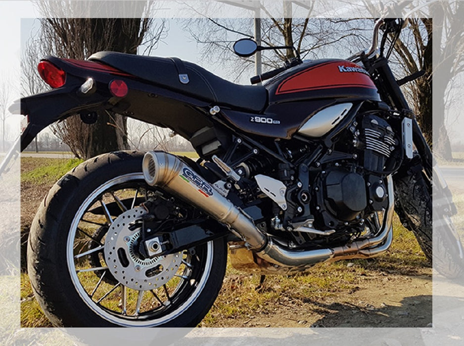GPR Exhaust System Moto Guzzi Nevada 350 1991-2001, Vintavoge Bronze Cafè Racer, Universal silencer, Including Removable DB Killer, without Link Pipe