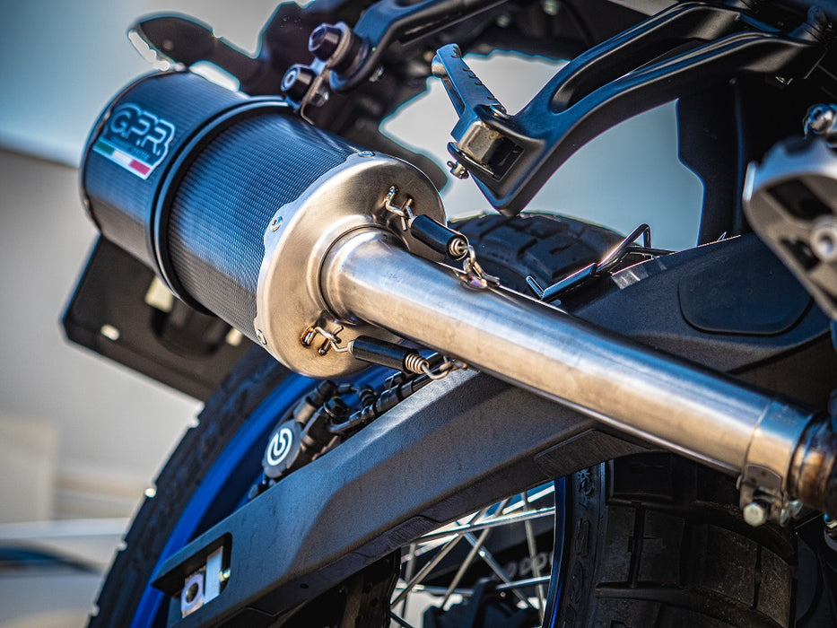 GPR Exhaust System Yamaha Tenere 700 2019-2020, Dual Poppy, Slip-on Exhaust Including Removable DB Killer and Link Pipe