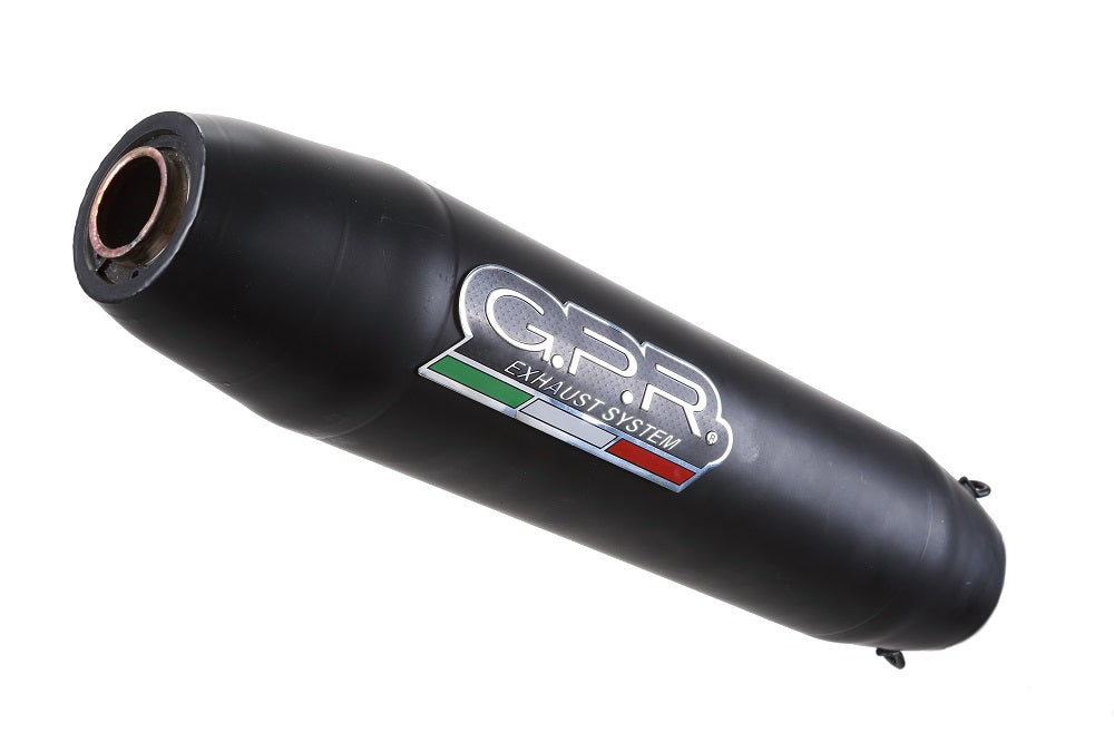 GPR Exhaust System Royal Enfield Meteor 350 2021-2023, Deeptone Nero, Slip-on Exhaust Including Link Pipe
