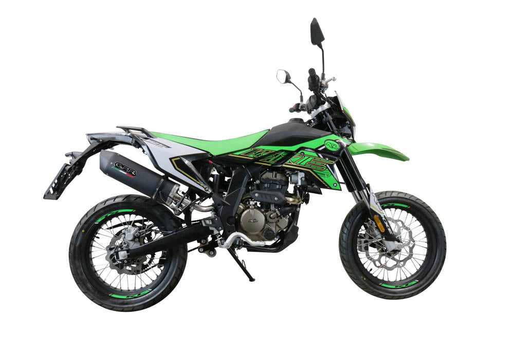 GPR Exhaust System KL MOTOR KXE 125 2022-2023, Furore Evo4 Nero, Slip-on Exhaust Including Link Pipe and Removable DB Killer