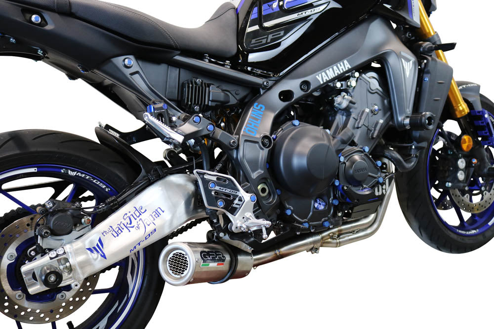 GPR Exhaust System Yamaha MT09 FJ09 2021-2023, M3 Inox , Full System Exhaust, Including Removable DB Killer