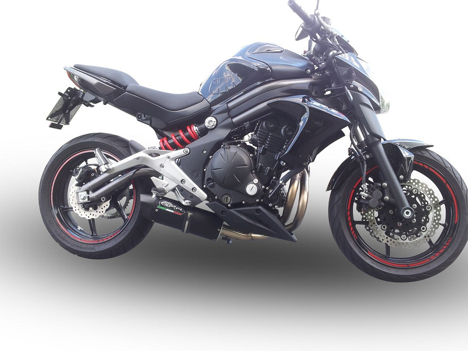 GPR Exhaust System Kawasaki ER6N ER6F 2012-2016, Furore Poppy, Full System Exhaust, Including Removable DB Killer