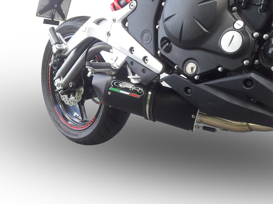 GPR Exhaust System Kawasaki ER6N ER6F 2012-2016, Furore Nero, Full System Exhaust, Including Removable DB Killer