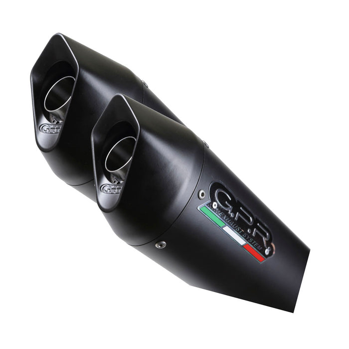 GPR Exhaust for Bmw K1600GTL 2012-2016, Furore Nero, Dual slip-on Including Removable DB Killers and Link Pipes