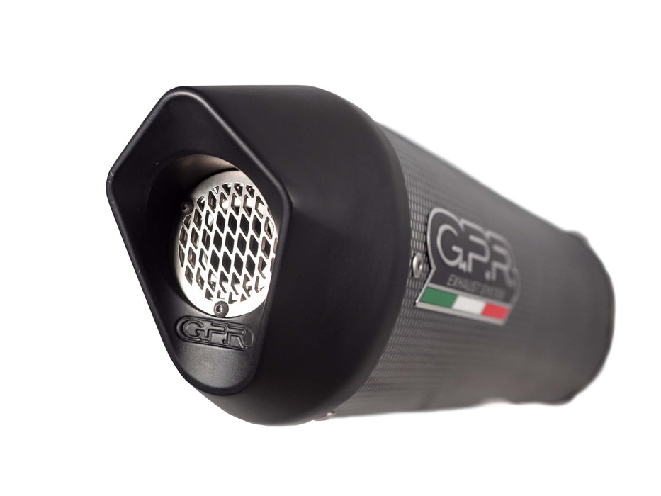 GPR Exhaust for Benelli Trk 502 X 2021-2023, Furore Evo4 Poppy, Slip-on Exhaust Including Removable DB Killer and Link Pipe