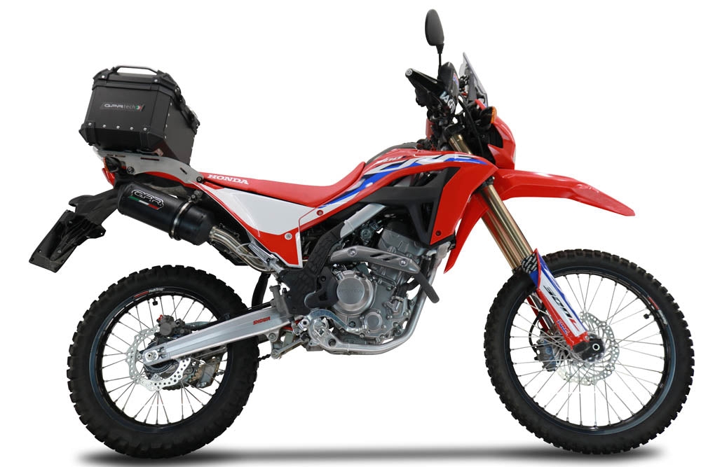 Honda CRF 300 Rally 2021-2023 GPR TECH 26 L Aluminum Top Case, black color including, roof rack and specific plate