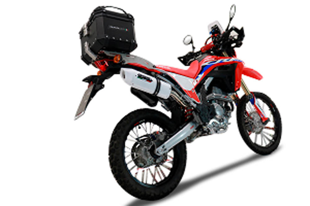 Honda CRF 300 Rally 2021-2023 GPR TECH 26 L Aluminum Top Case, black color including, roof rack and specific plate