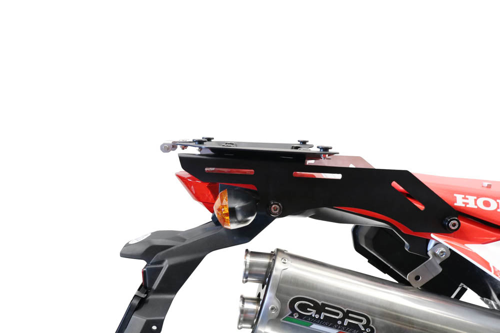 Honda CRF 300 Rally 2021-2023 GPR TECH 26 L Aluminum Top Case, black color including, roof rack and specific plate