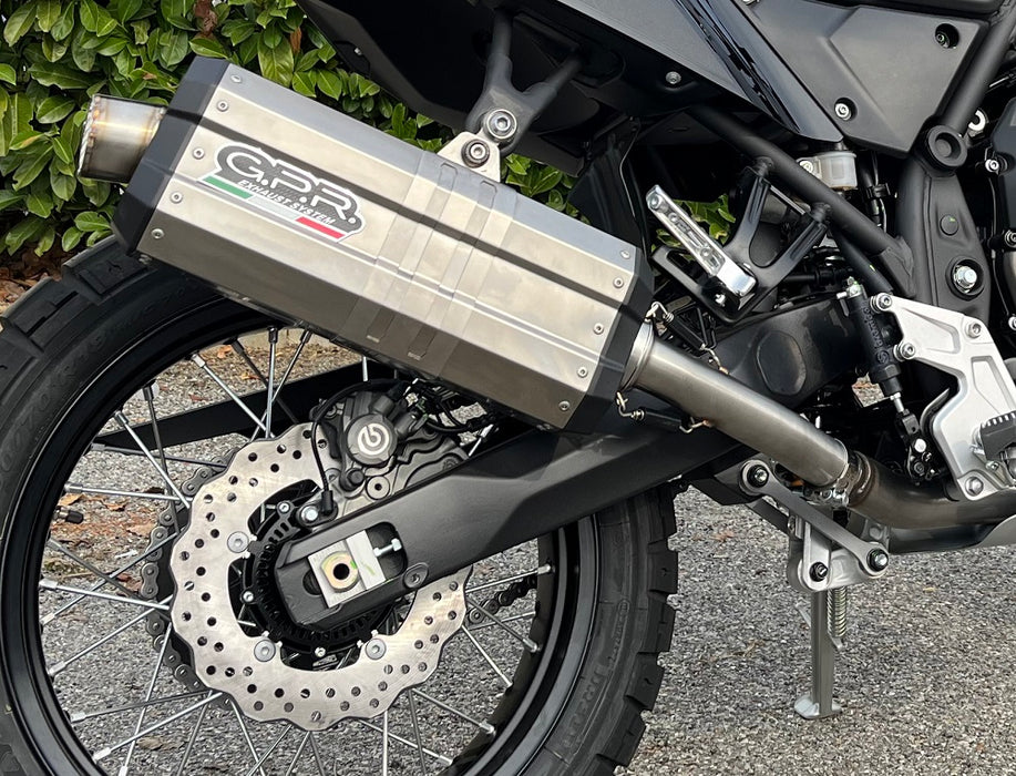 GPR Exhaust System Triumph Tiger Sport 1050 2016-2021, DUNE Titanium, Slip-on Exhaust Including Removable DB Killer and Link Pipe