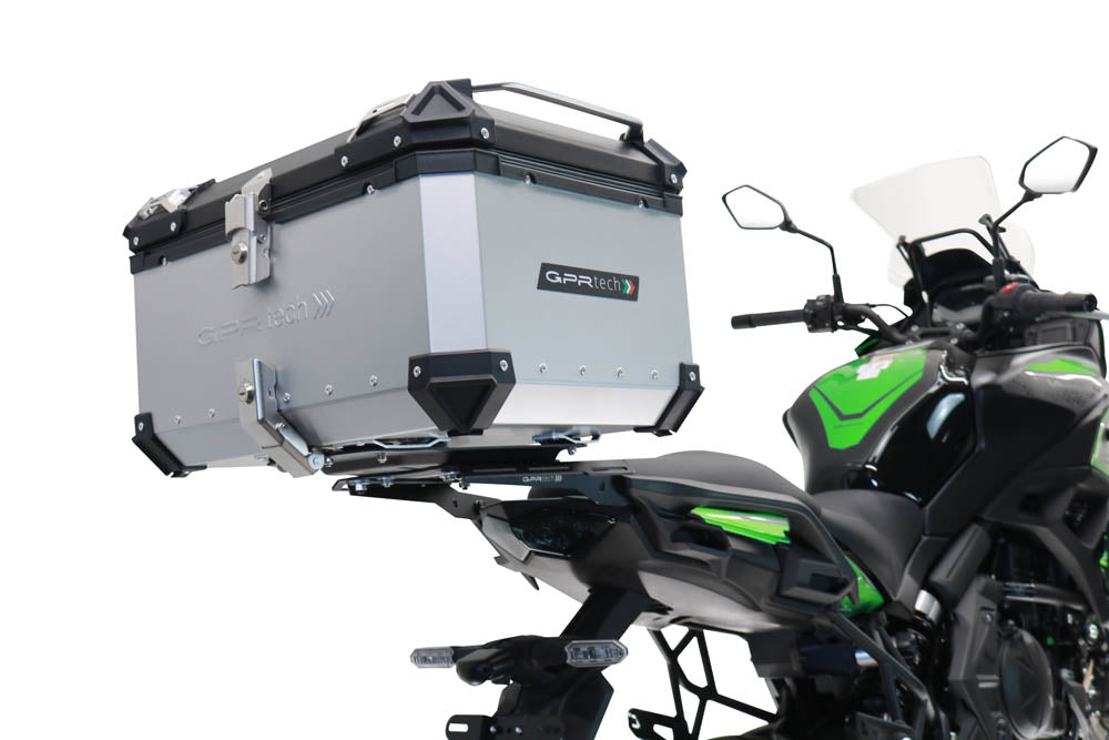 Kawasaki Versys 650 2015-2016 GPR TECH 35 L Aluminum Top Case in Silver with Specific Plate Included