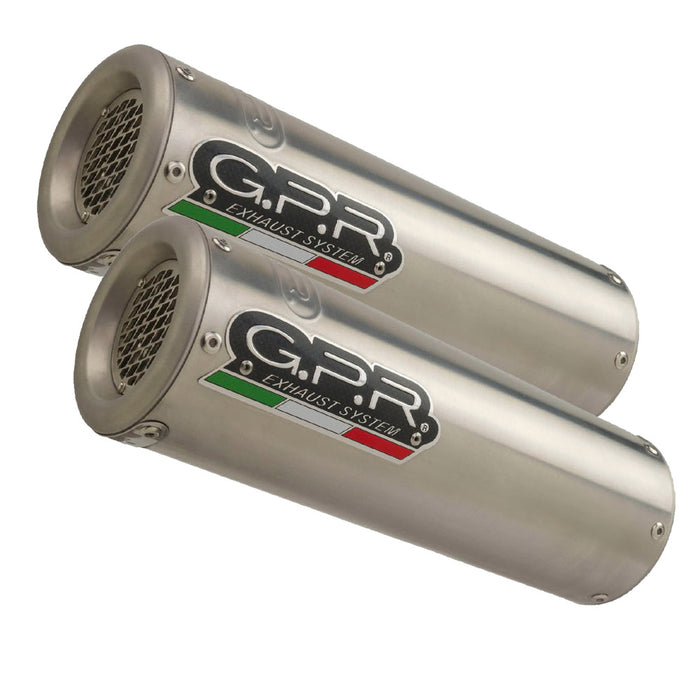 GPR Exhaust System Suzuki B-King 1300 2007-2010, M3 Titanium Natural, Dual slip-on Including Removable DB Killers and Link Pipes