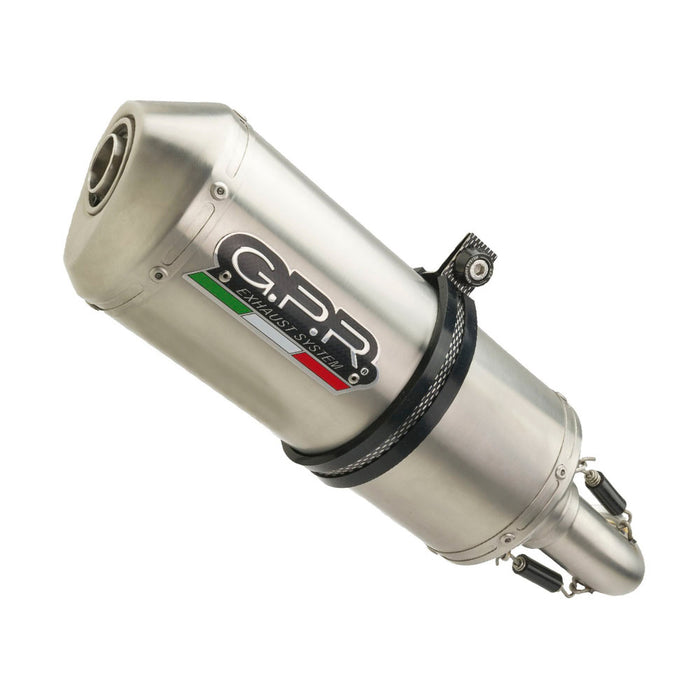 GPR Exhaust System Suzuki Dr 600 - S - R 1985-1990, Satinox , Slip-on Exhaust Including Removable DB Killer and Link Pipe
