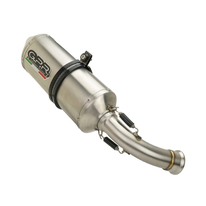 GPR Exhaust System Suzuki Dr 600 - S - R 1985-1990, Satinox , Slip-on Exhaust Including Removable DB Killer and Link Pipe