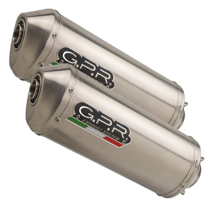 GPR Exhaust System Royal Enfield Continental 650 2019-2020, Satinox, Dual slip-on Exhausts Including Removable DB Killers and Link Pipes