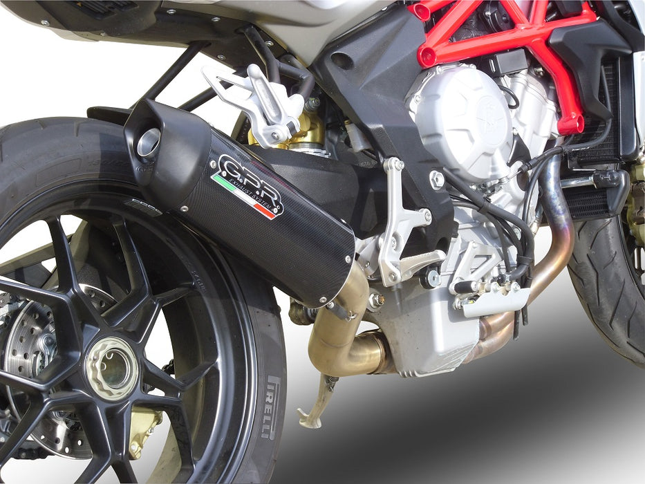 GPR Exhaust System Mv Agusta F3 800 2017-2020, Gpe Ann. Poppy, Slip-on Exhaust Including Link Pipe and Removable DB Killer