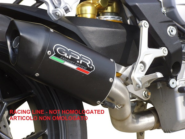 GPR Exhaust System Mv Agusta Brutale 800 2017-2020, Furore Evo4 Nero, Slip-on Exhaust Including Link Pipe and Removable DB Killer