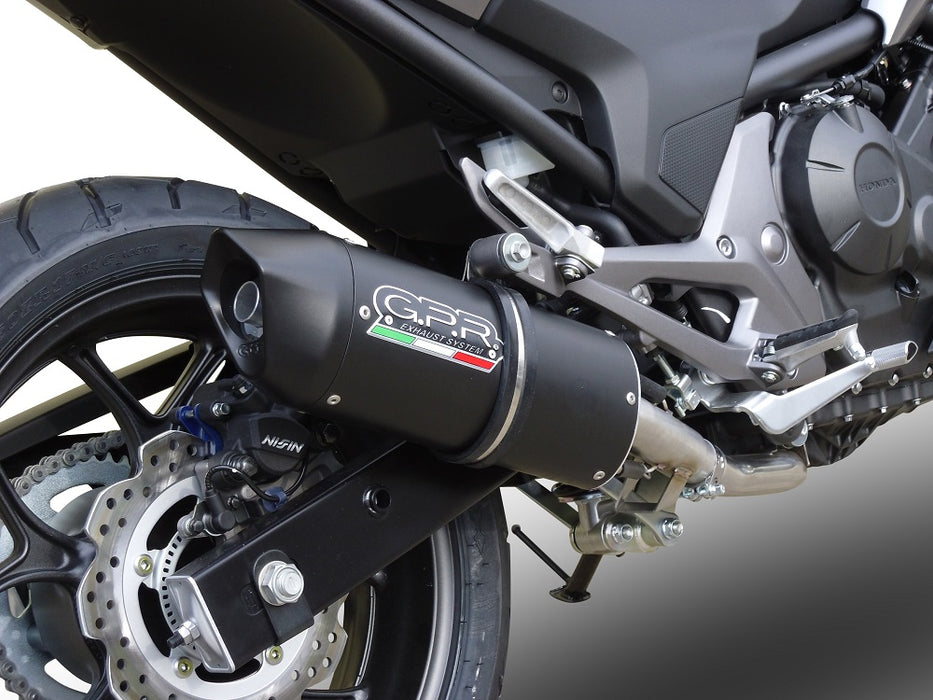 GPR Exhaust System Honda Integra 700 2012-2013, Furore Nero, Slip-on Exhaust Including Removable DB Killer and Link Pipe