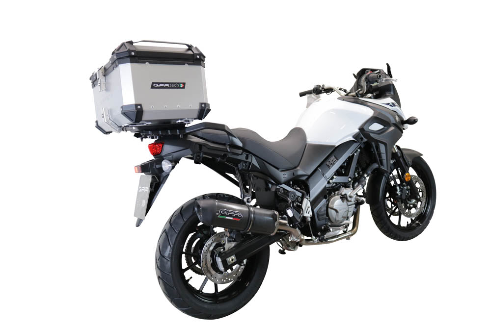 Suzuki V-STROM 650 2012-2016 GPR TECH 55 L Aluminum Top Case in Silver with  Specific Plate Included