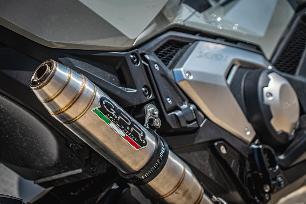 GPR Exhaust System Honda X-Adv 750 2021-2023, Deeptone Inox, Slip-on Exhaust Including Removable DB Killer and Link Pipe