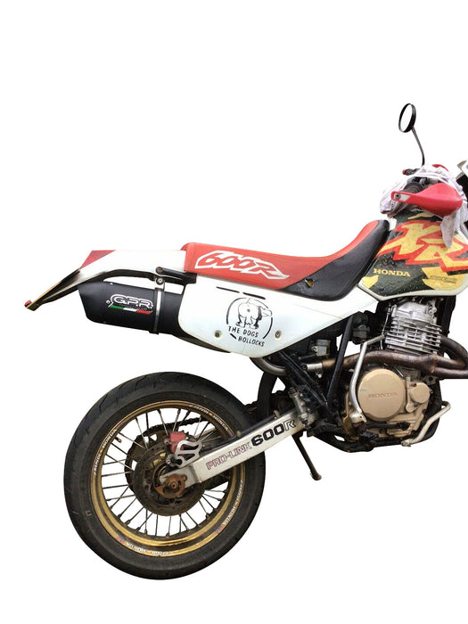 GPR Exhaust System Honda XR600R 1990-1998, Furore Nero, Slip-on Exhaust Including Removable DB Killer and Link Pipe