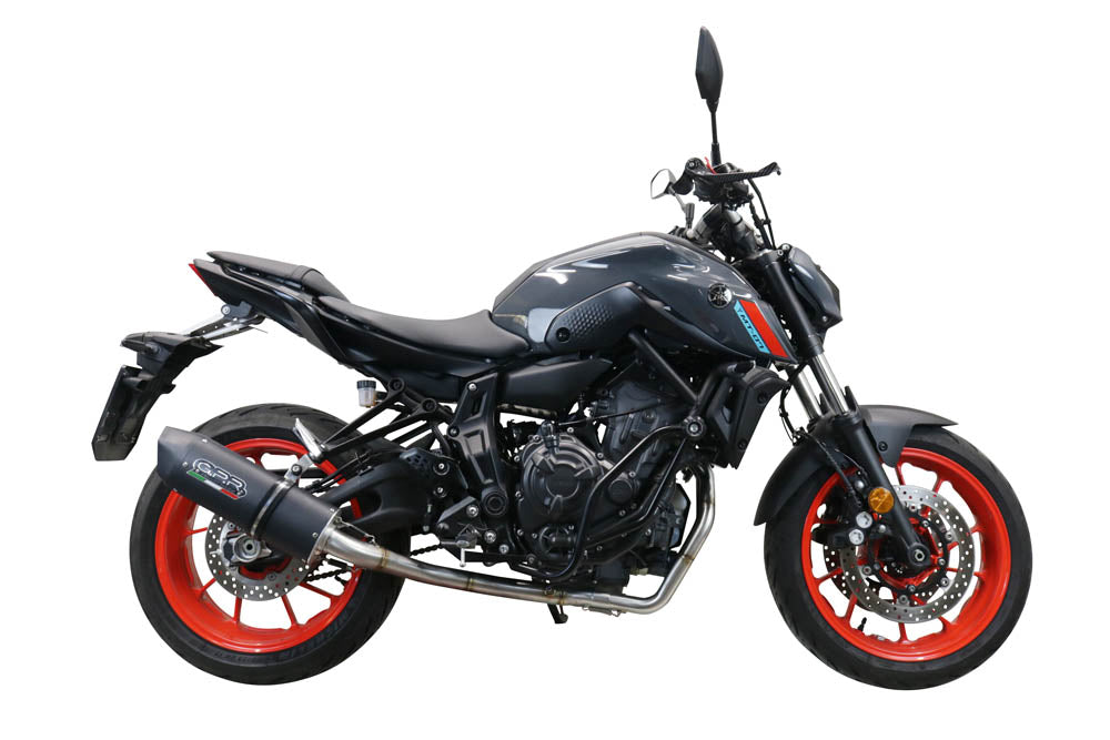 GPR Exhaust System Yamaha MT07 2021-2023, Furore Evo4 Nero, Full System Exhaust, Including Removable DB Killer