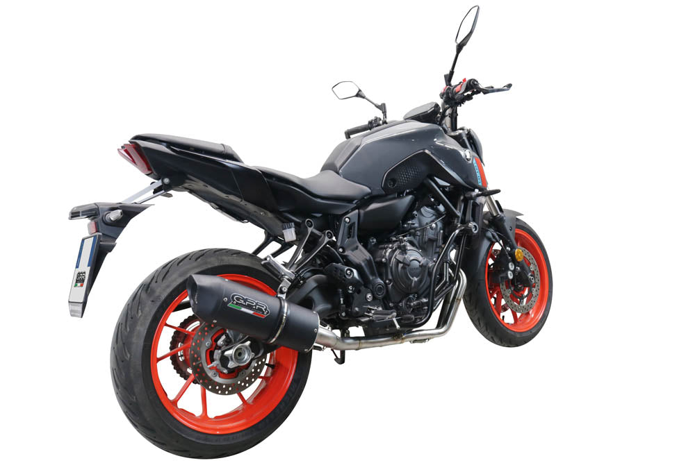 GPR Exhaust System Yamaha MT07 2021-2023, Furore Evo4 Nero, Full System Exhaust, Including Removable DB Killer