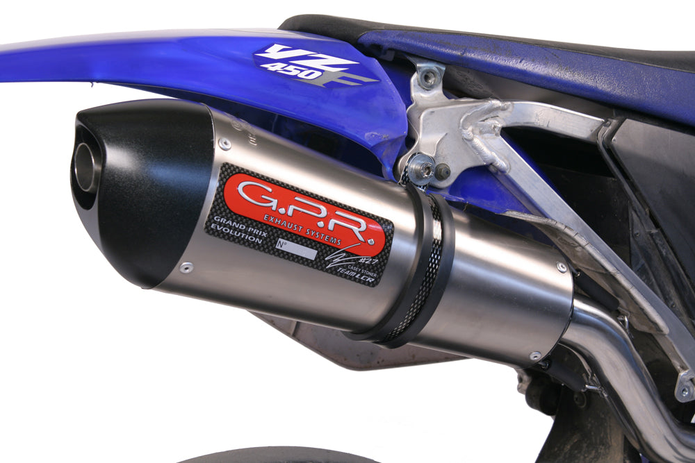 GPR Exhaust System Yamaha WR450F YZ450F 2007-2008, Gpe Ann. titanium, Slip-on Exhaust Including Removable DB Killer and Link Pipe