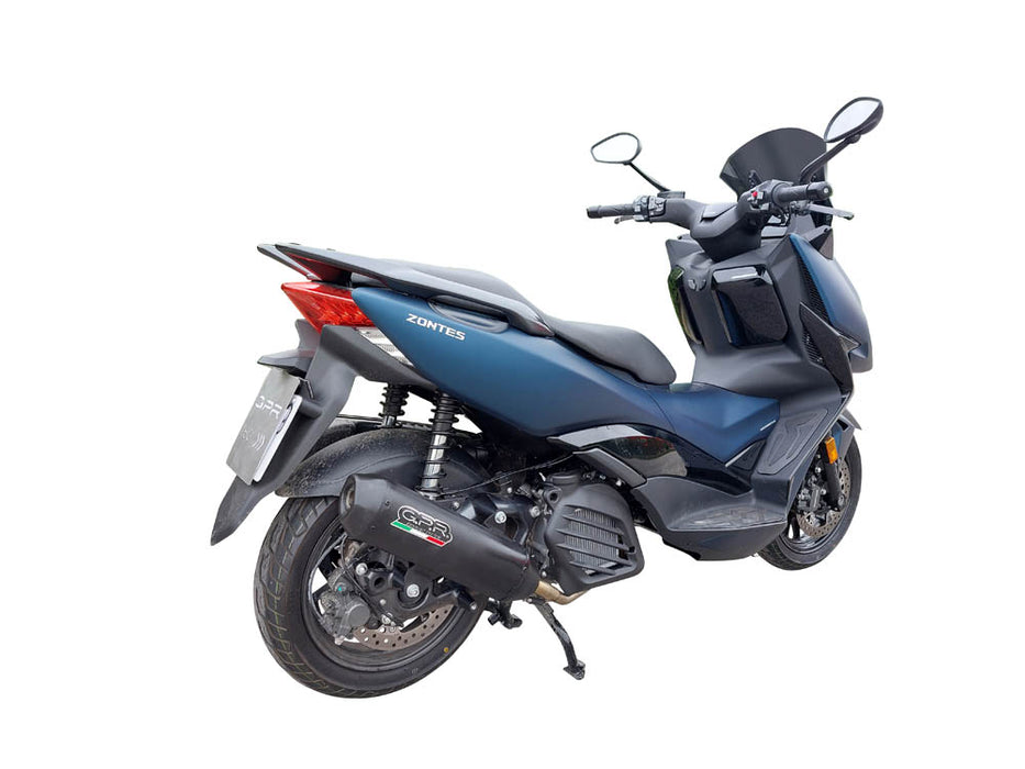 GPR Exhaust System Zontes M 125 2022-2023, Pentaroad Black, Full System Exhaust, Including Removable DB Killer