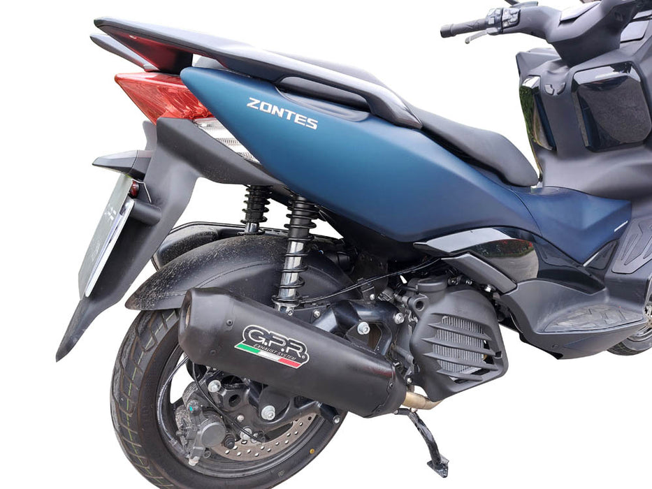GPR Exhaust System Zontes M 125 2022-2023, Pentaroad Black, Full System Exhaust, Including Removable DB Killer