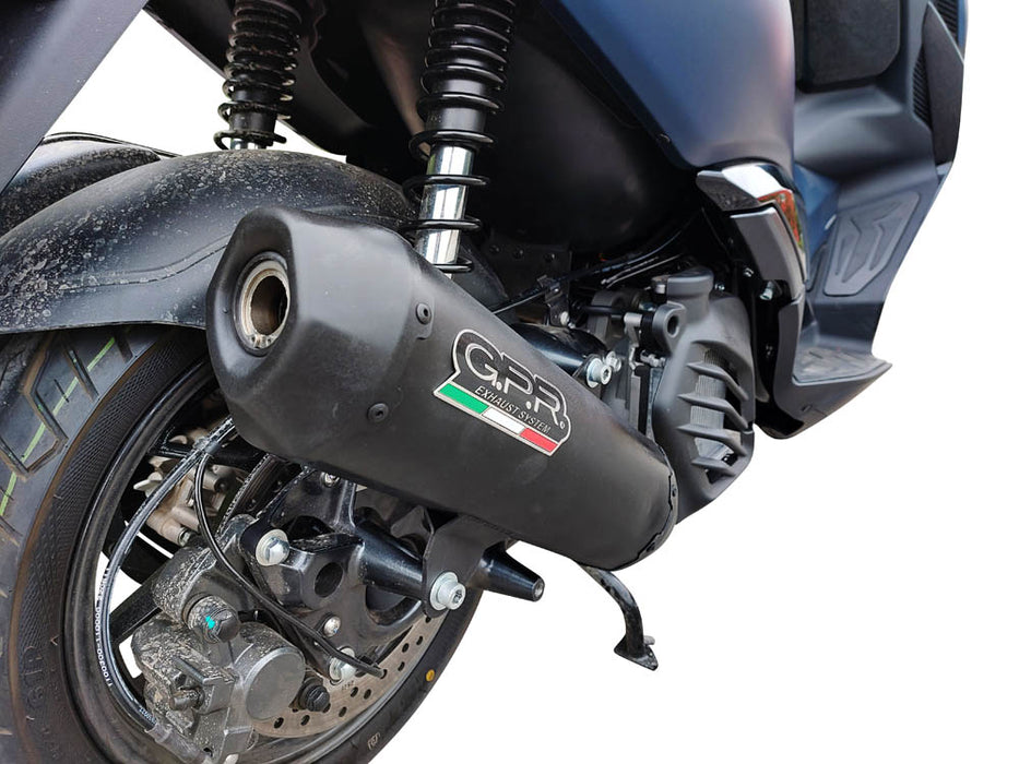 GPR Exhaust System Zontes M 125 2022-2023, Pentaroad Black, Full System Exhaust, Including Removable DB Killer
