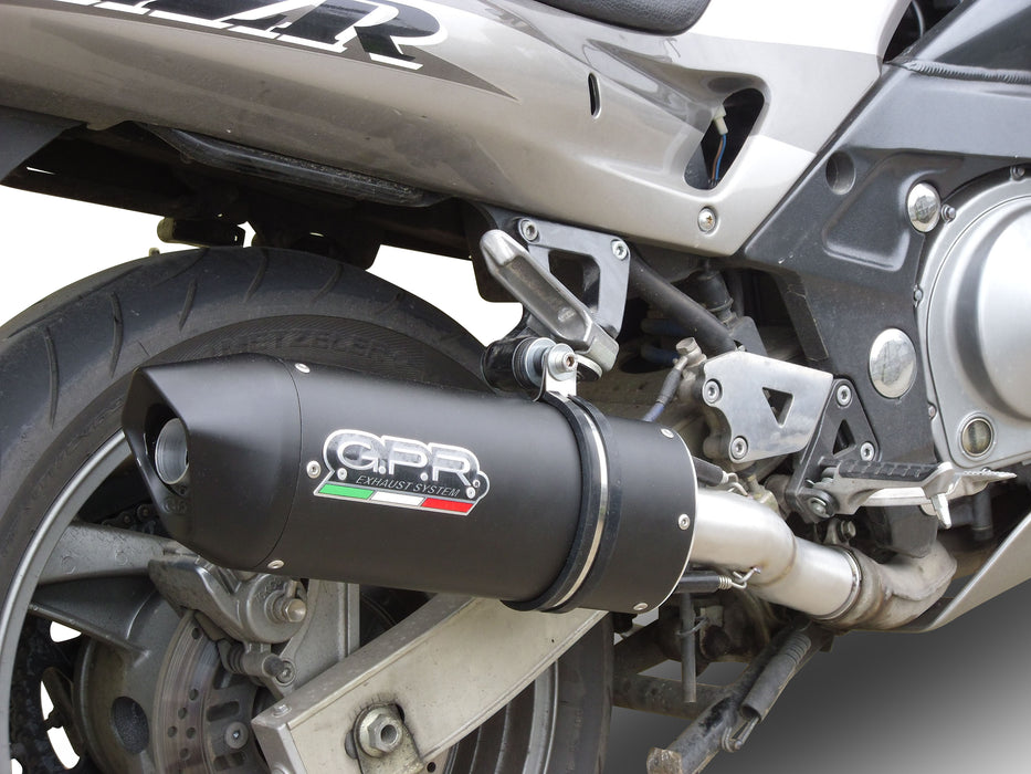 GPR Exhaust System Kawasaki ZZR600 2002-2006, Furore Nero, Dual slip-on Including Removable DB Killers and Link Pipes