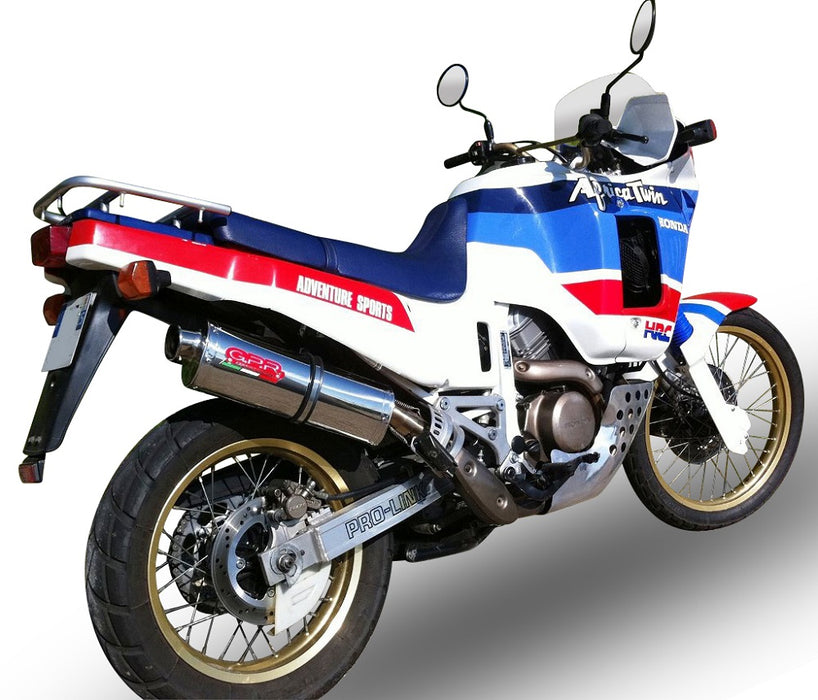 GPR Exhaust System Honda Africa Twin NXR - XRV 650 Rd03 1988-1989, Trioval, Slip-on Exhaust Including Removable DB Killer and Link Pipe