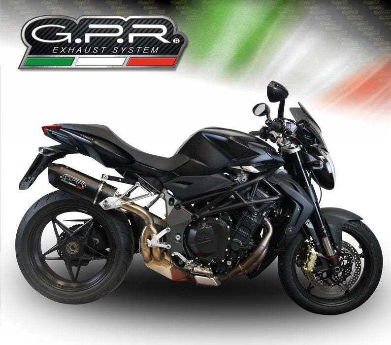 GPR Exhaust System Mv Agusta Brutale 750 S 2000-2006, Furore Nero, Slip-on Exhaust Including Removable DB Killer and Link Pipe